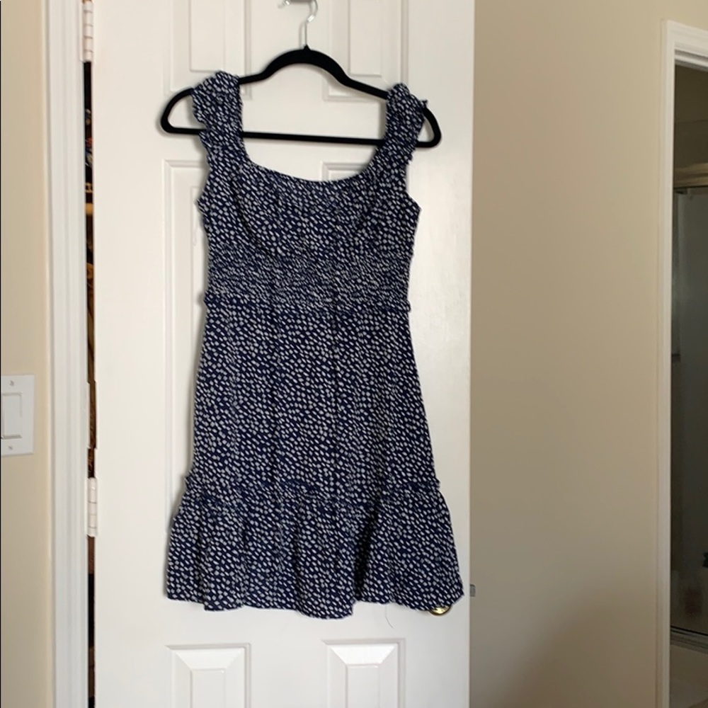 Blue and white sun dress